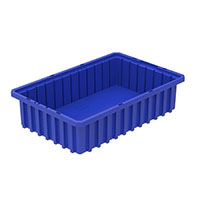 Akro-Grid 16-1/2 Inch (in) Outside Length (L), 10-7/8 Inch (in) Outside Width (W), and 4 Inch (in) Outside Height (H) Dividable Container