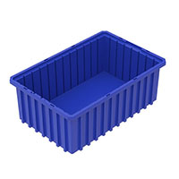 Akro-Grid 16-1/2 Inch (in) Outside Length (L), 10-7/8 Inch (in) Outside Width (W), and 6 Inch (in) Outside Height (H) Dividable Container