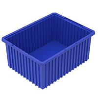 Akro-Grid 22-3/8 Inch (in) Outside Length (L), 17-3/8 Inch (in) Outside Width (W), and 10 Inch (in) Outside Height (H) Dividable Container