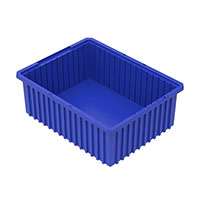 Akro-Grid 22-3/8 Inch (in) Outside Length (L), 17-3/8 Inch (in) Outside Width (W), and 8 Inch (in) Outside Height (H) Dividable Container