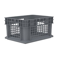 15-3/4 Inch (in) Outside Length (L), 11-3/4 Inch (in) Outside Width (W) and 8-1/4 Inch (in) Outside Height (H) Straight Wall Industrial Reusable Container 15-3/4 Inch (in) Outside Length (L), 11-3/4 Inch (in) Outside Width (W) and 8-1/4 Inch (in) Outside Height (H) Straight Wall Industrial Reusable Container