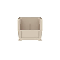 AkroBins® 10-7/8 Inch (in) Outside Length (L) and 5-1/2 Inch (in) Outside Width (W) Industry-Leading Hanging and Stacking Bin - 4