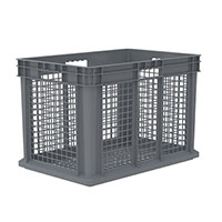 23-3/4 Inch (in) Outside Length (L), 15-3/4 Inch (in) Outside Width (W) and 16-1/8 Inch (in) Outside Height (H) Straight Wall Industrial Reusable Container