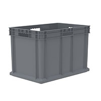 23-3/4 Inch (in) Outside Length (L), 15-3/4 Inch (in) Outside Width (W) and 16-1/8 Inch (in) Outside Height (H) Solid Side and Base Straight Wall Industrial Reusable Container