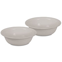 Set of Two 49 Ounce/1.4 Liter Bowls (Gray)