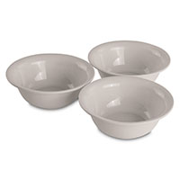 Set of Three 20 Ounce/591 Milliliter Bowls (Gray)