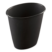 <!--1.5 Gallon/5.7 Liter Oval Vanity Wastebasket (Black)-->