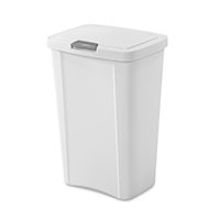 <!--13 Gallon/49 Liter TouchTop™ Wastebasket (White)-->