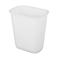<!--3 Gallon/11.4 Liter Rectangular Wastebasket (White)-->