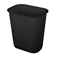 <!--3 Gallon/11.4 Liter Rectangular Wastebasket (Black)-->