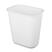 <!--5.5 Gallon/21 Liter Rectangular Wastebasket (White)-->