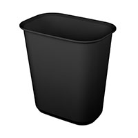<!--5.5 Gallon/21 Liter Rectangular Wastebasket (Black)-->