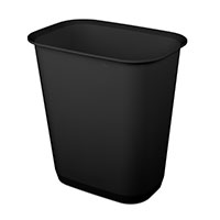 <!--9 Gallon/34 Liter Rectangular Wastebasket (Black)-->