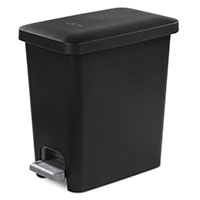 <!--2.7 Gallon/10.2 Liter Rectangular StepOn Wastebasket (Black)-->