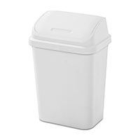 <!--7.8 Gallon/30 Liter SwingTop Wastebasket (White)-->