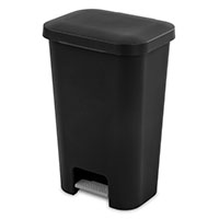 <!--11.9 Gallon/45 Liter StepOn Wastebasket (Black)-->