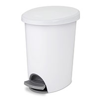 <!--2.6 Gallon/9.8 Liter Ultra™ StepOn Wastebasket (White)-->