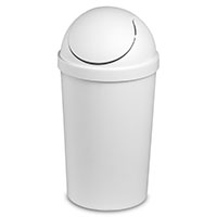 <!--3 Gallon/11.4 Liter Round SwingTop Wastebasket (White)-->