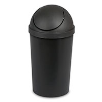 <!--3 Gallon/11.4 Liter Round SwingTop Wastebasket (Black)-->