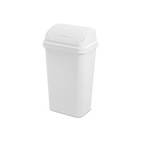 <!--13 Gallon/49 L SwingTop Wastebasket (White)-->
