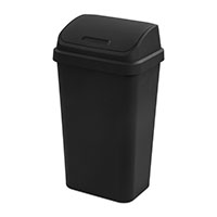 <!--13 Gallon/49 L SwingTop Wastebasket (Black)-->