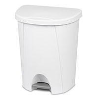 <!--6.6 Gallon/25 Liter StepOn Wastebasket (White)-->