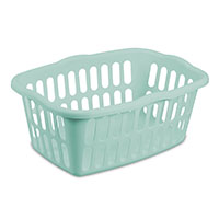 1.5 Bushel/53 Liter Rectangular Laundry Basket (White/Aqua) (Assorted Pack) - 2