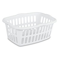 1.5 Bushel/53 Liter Rectangular Laundry Basket (White/Aqua) (Assorted Pack)