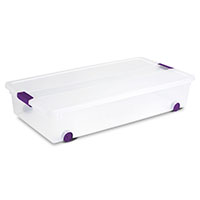 60 Quart/57 Liter ClearView™ Latch Wheeled Underbed Box