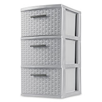3 Drawer Weave Tower (Cement)