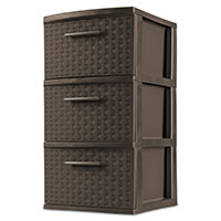 3 Drawer Weave Tower (Espresso)