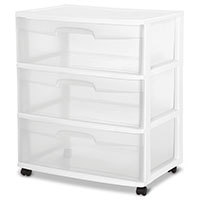 Wide 3 Drawer Cart