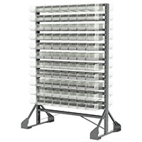 AkroBins® 7-3/8 Inch (in) Bin Length (L) Double-Sided Rack with Clear