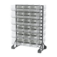 AkroBins® 14-3/4 Inch (in) Bin Length (L) Double-Sided Rack with Clear