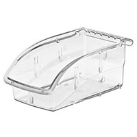 InSight® 7-3/8 Inch (in) Outside Length (L) and 4-1/8 Inch (in) Outside Width (W) Ultra-Clear Polycarbonate Bin