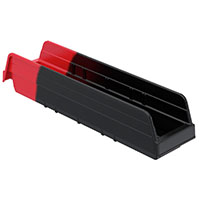 Indicator® 17-7/8 Inch (in) Outside Length (L) and  4-1/8 Inch (in) Outside Width (W) Black/Red Two-Tone Inventory Control Bin