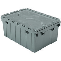 21-1/2 Inch (in) Outside Length (L), 15-1/4 Inch (in) Outside Width (W) and 9 Inch (in) Height (H) Attached Lid Container - 2