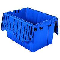 21-1/2 Inch (in) Outside Length (L), 15-1/4 Inch (in) Outside Width (W) and 12-1/2 Inch (in) Height (H) Attached Lid Container