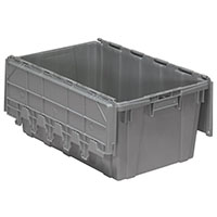 27 Inch (in) Outside Length (L), 17 Inch (in) Outside Width (W) and 12-1/2 Inch (in) Height (H) Attached Lid Container