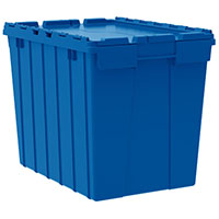 21-1/2 Inch (in) Outside Length (L), 15-1/4 Inch (in) Outside Width (W) and 17 Inch (in) Height (H) Attached Lid Container