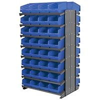 12 Inch (in) Depth Double-Sided Pick Rack with Blue ShelfMax®