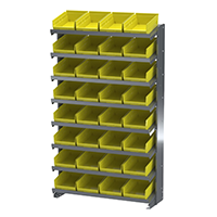 12 Inch (in) Depth Single-Sided Pick Rack with Yellow Shelf Bins (APRS150Y) 12 Inch (in) Depth Single-Sided Pick Rack with Yellow Shelf Bins (APRS150Y)