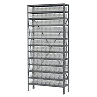 12 Inch (in) Shelf Depth Super-Size AkroBin Steel Shelving with 30120 Bins - 2