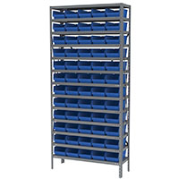 12 Inch (in) Shelf Depth Super-Size AkroBin Steel Shelving with 30130 Bins