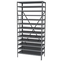18 Inch (in) Shelf Depth Steel Shelving with No Bins