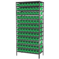 18 Inch (in) Shelf Depth Super-Size AkroBin Steel Shelving with 30128 Bins - 3