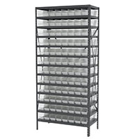 18 Inch (in) Shelf Depth Super-Size AkroBin Steel Shelving with 30128 Bins - 2