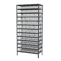 18 Inch (in) Shelf Depth Super-Size AkroBin Steel Shelving with 30138 Bins - 2