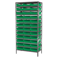 18 Inch (in) Shelf Depth Super-Size AkroBin Steel Shelving with 30178 Bins - 3