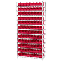 74 Inch (in) Shelf Height Wire Shelving with 30120 Bin - 3